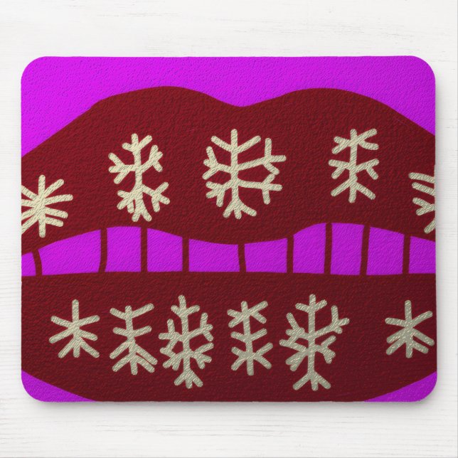 Winter Holiday Smile Mouse Pad (Front)