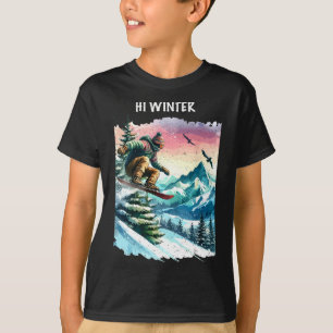 Winter Holiday Snowboarding Christmas Xmas Snowboa T-Shirt