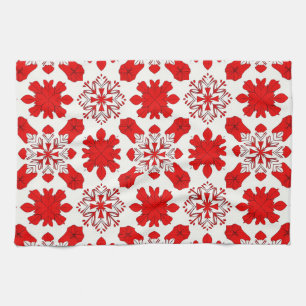 Winter Holiday Snowflakes For Seasonal Collections Tea Towel