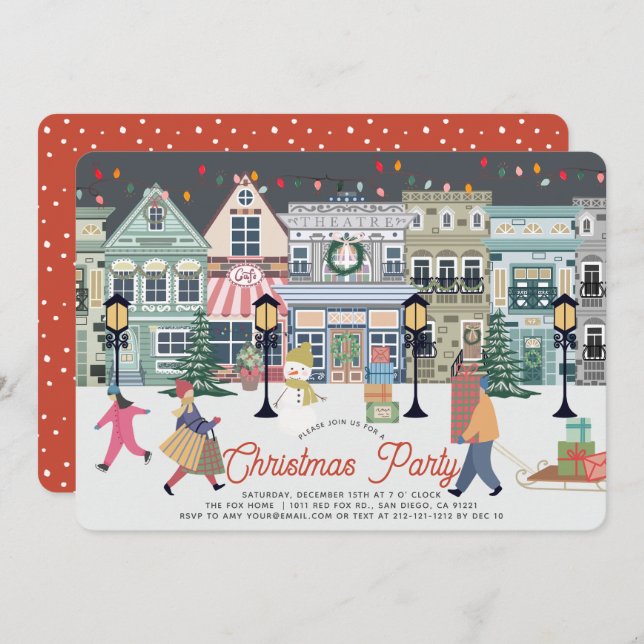 Winter Holiday Town Christmas Party (Front/Back)