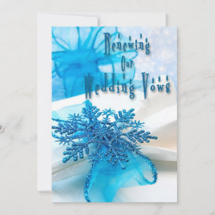 Winter Holiday Wedding Renewing Vows Invitation