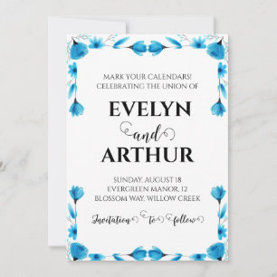 winter holiday wedding save the date invitations