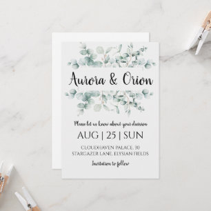 winter holiday wedding save the date invitations