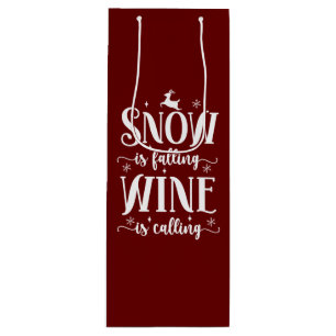 Winter Holiday  Wine Gift Bag