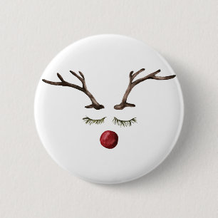 Winter holidays 6 cm round badge