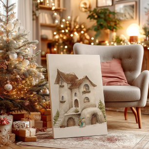 Winter Holidays Animals Nursery Poster