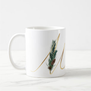 Winter holidays initials mug