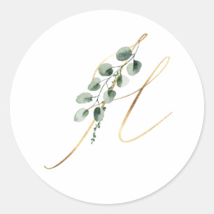 Winter holidays initials sticker