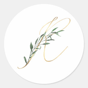 Winter holidays initials sticker