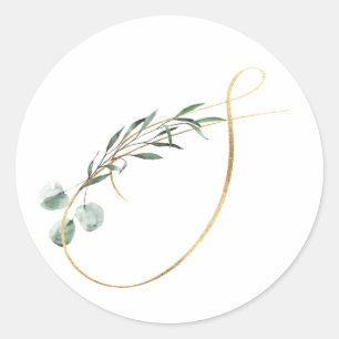 Winter holidays initials sticker