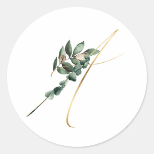 Winter holidays initials sticker