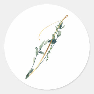 Winter holidays initials sticker