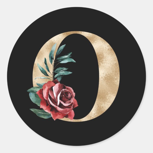 Winter holidays initials sticker letter O (Front)