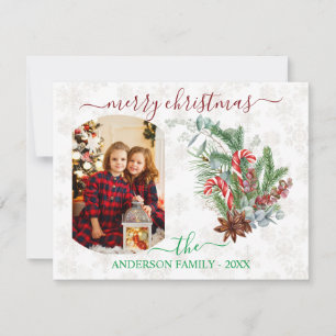 Winter Holidays Photo Family Merry Christmas Card