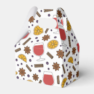 Winter holidays tasty ingredients doodles favour box