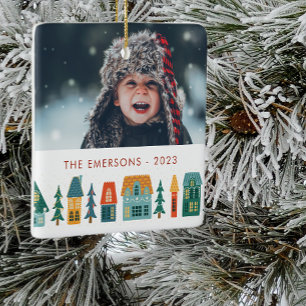 Winter Home Photo Ceramic Ornament