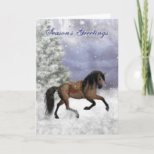 Winter Horse, Equine Fantasy Holiday Greetings