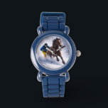 Winter Horse Jewelry | Watches<br><div class="desc">Dynamic winter horse skijoring design capturing  the beauty,  strength and motion of this exciting sport. Perfect for horse lovers,  equestrian enthusiasts and fans of powerful horse imagery.</div>