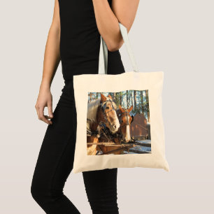 Winter Horses at Sturbridge Village Tote Bag