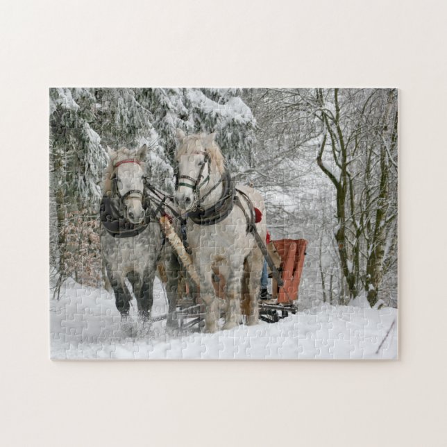 Winter Horses Jigsaw Puzzle (Horizontal)