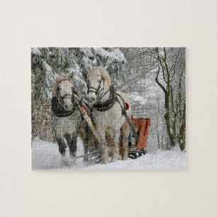 Winter Horses Jigsaw Puzzle