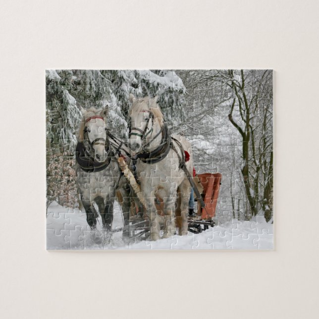Winter Horses Jigsaw Puzzle (Horizontal)