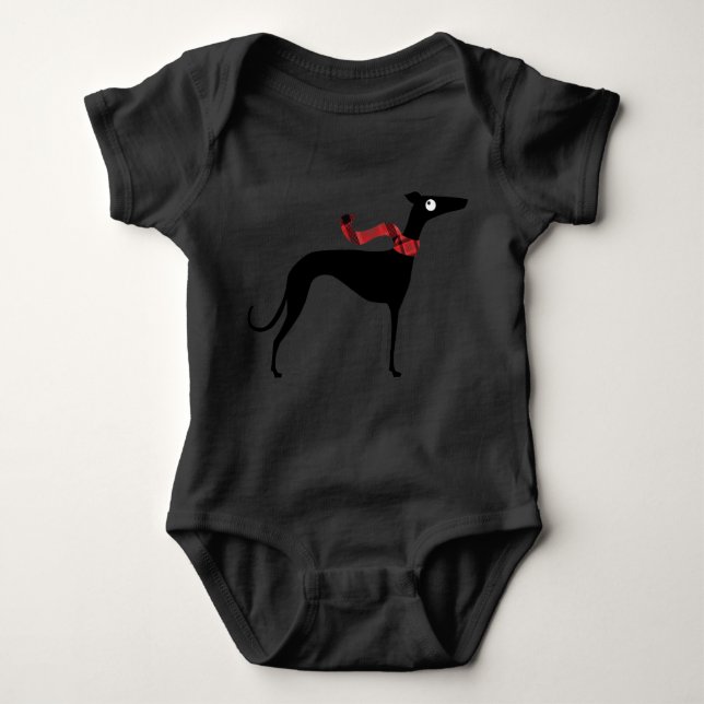 Winter Hound Baby Bodysuit (Front)