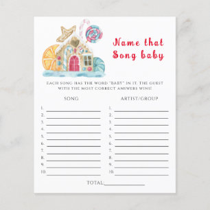 Winter house cake, name that song Baby Shower Game
