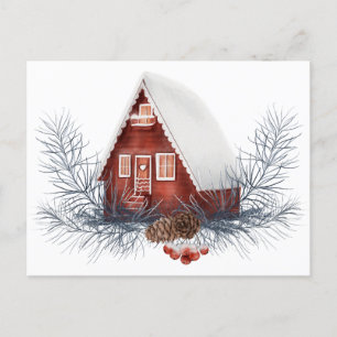 Winter House Festive Postcard