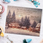 Winter house forest - John 14:27 Bible Verse Jigsaw Puzzle<br><div class="desc">Embrace the serenity of the season with our 'Peaceful Winter Village' Jigsaw Puzzle. This enchanting puzzle transports you to a snow-covered village nestled deep within a majestic forest. The tall pine trees stand guard, their branches draped in glistening snow, while the houses, with their charming thatched roofs, exude warmth and...</div>
