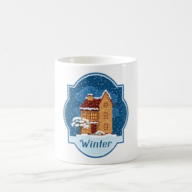Winter House In The Snow Coffee Mug (Creator Uploaded)