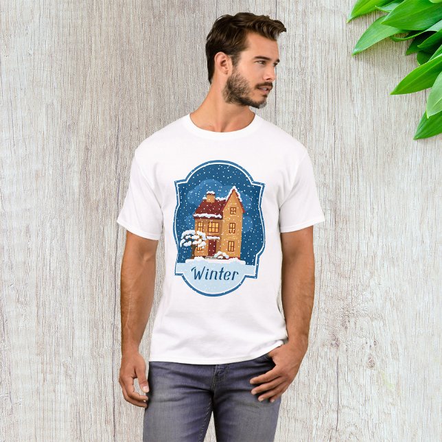 Winter House In The Snow T-Shirt (Creator Uploaded)