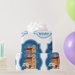 Winter House In The Snow Wrapping Paper