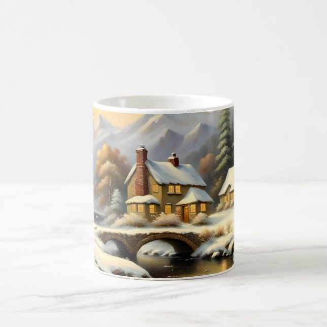 Winter Houses Coffee Mug (Center)