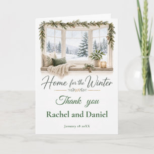 Winter Housewarming Celebration Thank You Card