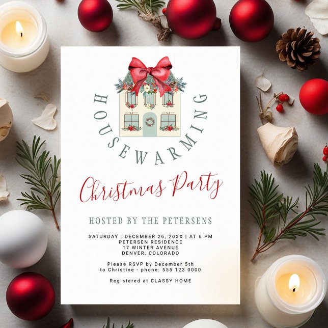 Winter housewarming Christmas party modern Invitation (Creator Uploaded)