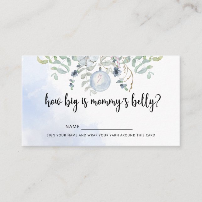 Winter how big is mummy's belly enclosure card (Front)