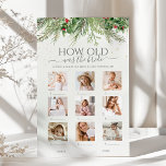 Winter How Old Was The Bride Bridal Shower Game<br><div class="desc">Add a fun and interactive twist to your bridal shower with this "Guess the Bride's Age" game. Featuring a charming winter wonderland design with pine branches and berries, this game will challenge guests to guess the bride's age in a series of photos. It's a lighthearted and engaging activity that will...</div>