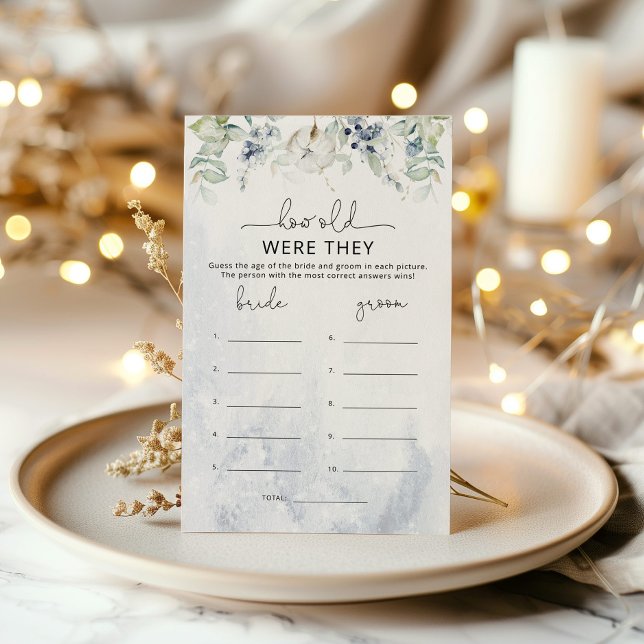 Winter How old were they bridal shower game (Creator Uploaded)