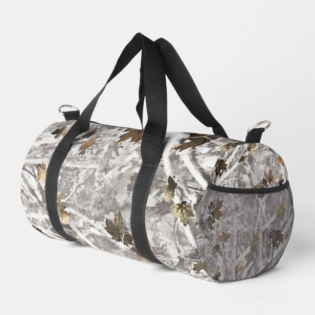 Winter Hunting Camouflage Look Duffle Bag (Right Corner)