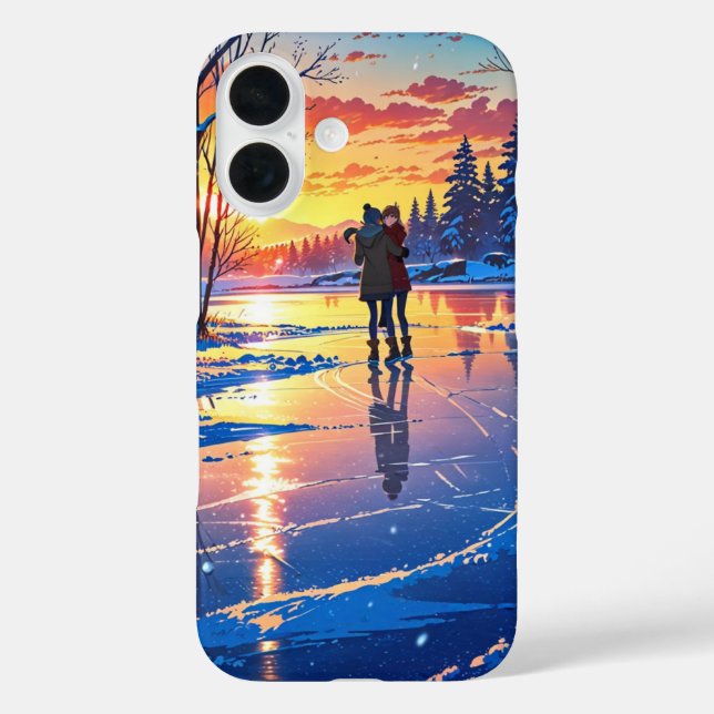 Winter Ice Skating Case-Mate iPhone Case (Back)