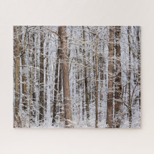 Winter Ice Storm in the Forest - 16x20 inch Jigsaw Puzzle