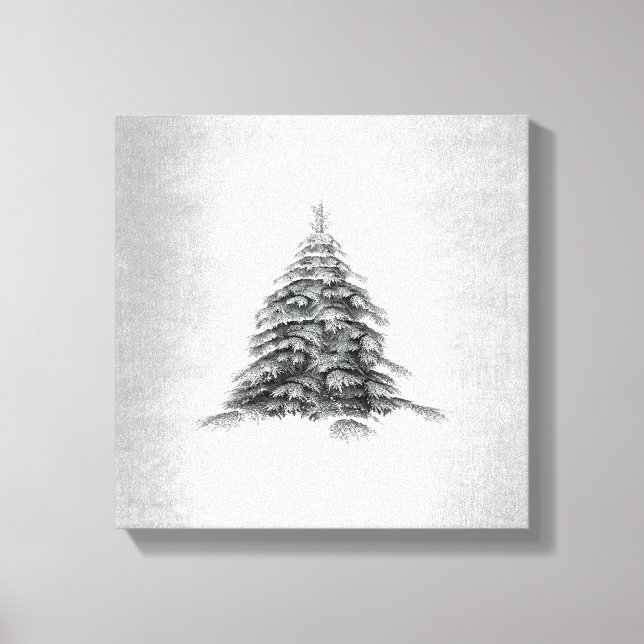 Winter Impressions Minimalism Modern Art Canvas Print (Front)