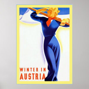 Winter In Austria ~Vintage Travel Poster