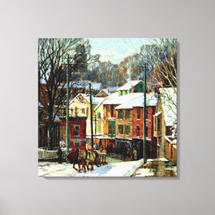 Winter in Gloucester, Massachusetts Canvas Print
