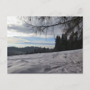 Winter in Gorce mountains Postcard