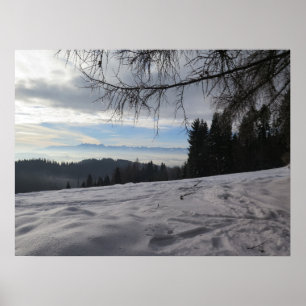 Winter in Gorce mountains Poster