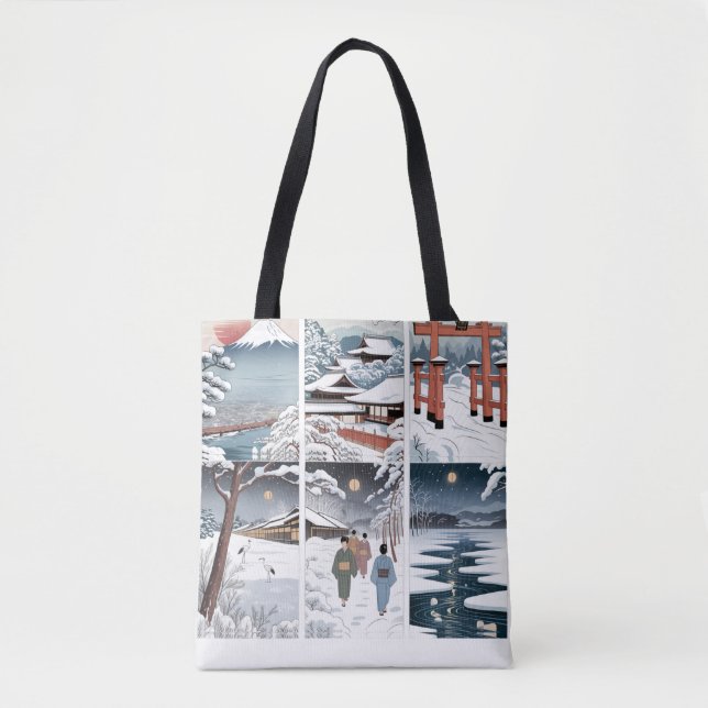 Winter in Japan Shirt Tote Bag (Front)