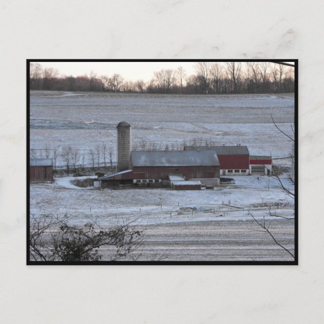~ Winter in Lancaster County ~ 12 Postcard (Front)
