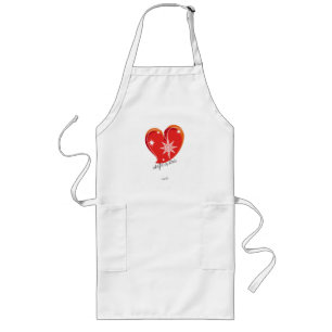 winter in love-Signature-Red Long Apron